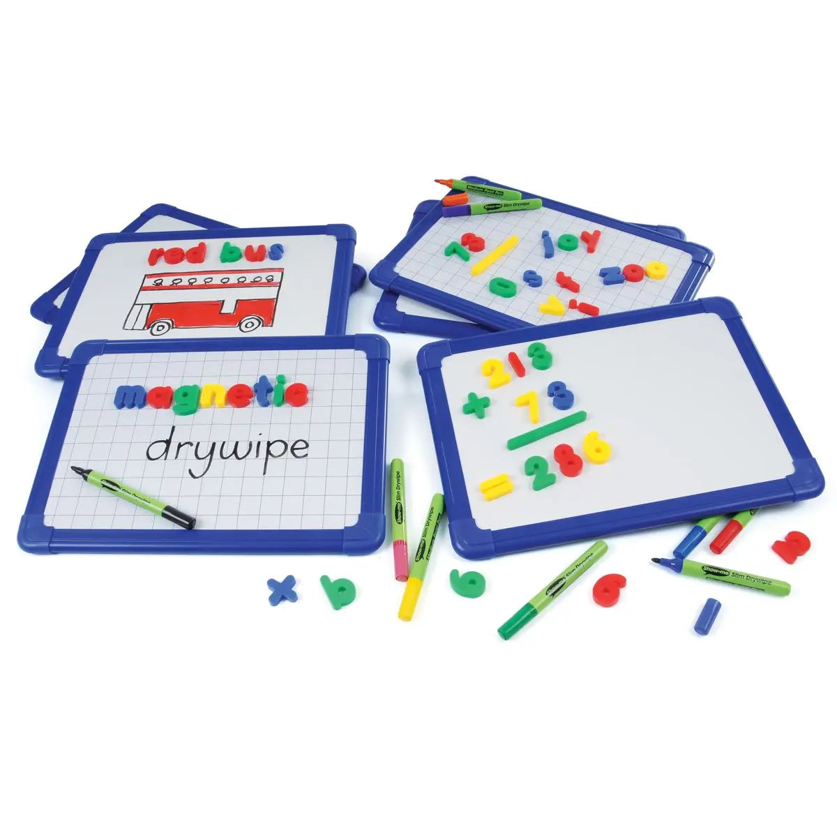 Show-me Gridded/Plain Magnetic Framed Whiteboards | The Dyslexia Shop
