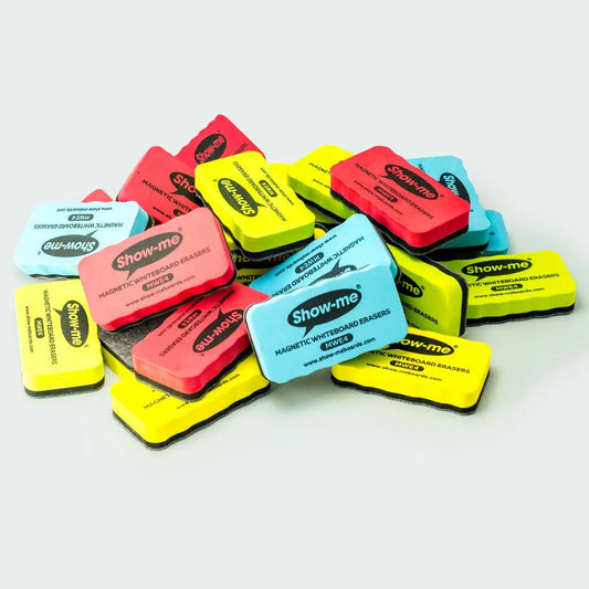 Show-me Magnetic Whiteboard Erasers, Assorted Colours | The Dyslexia Shop