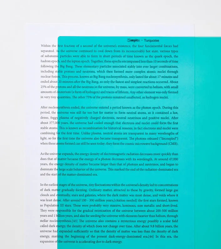 Simplex A4 Coloured Overlay | The Dyslexia Shop