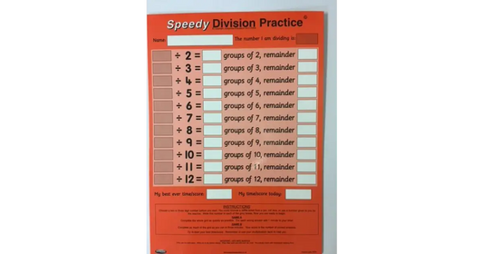 Speedy Division Practice (Groups of 2-12) | The Dyslexia Shop