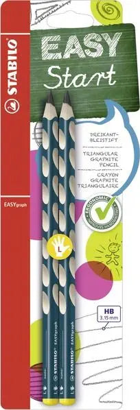 Stabilo EASYgraph Pencil Petrol, Left Handed - Pack of 2 | The Dyslexia Shop