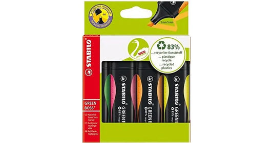 Stabilo Green Boss Highlighter Assorted (Pack of 4) 6070-4 | The Dyslexia Shop