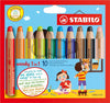 Stabilo Woody 3 in 1 Coloured Pencils - Pack 10 | The Dyslexia Shop