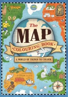 The Map Colouring Book : A World of Things to Colour | The Dyslexia Shop