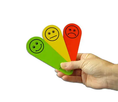 Traffic Light Fan (Single Fan - Green - Yellow - Red)) | The Dyslexia Shop