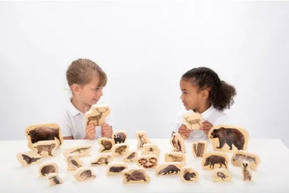 Wooden Forest Animal Blocks - Pk30 | The Dyslexia Shop