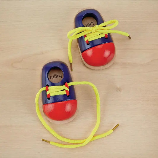 Wooden Lacing Shoes (Pair) | The Dyslexia Shop