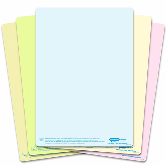 Show-Me - A4 Plain Tinted Drywipe Boards