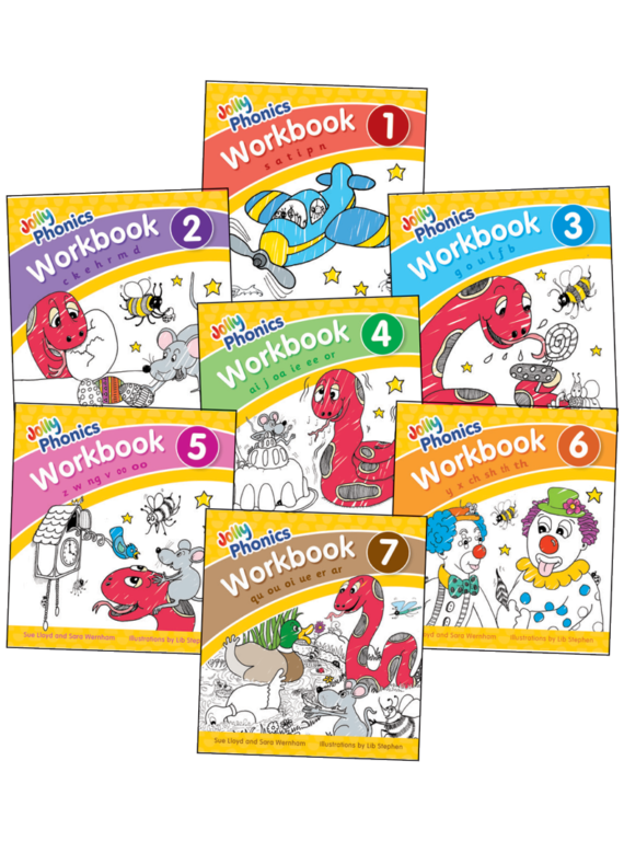 Jolly Phonics Workbook - Set of books 1 to 7