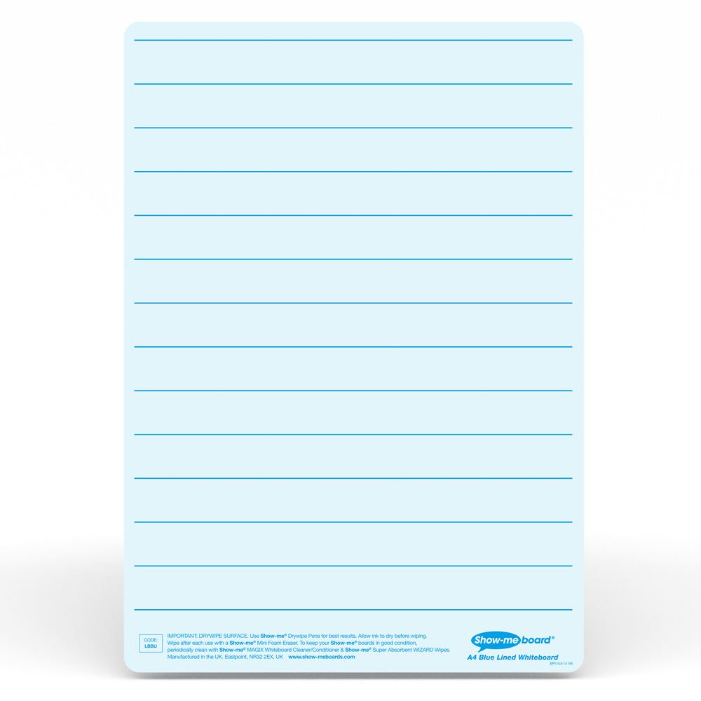 Show-Me - A4 Lined Tinted Drywipe Boards