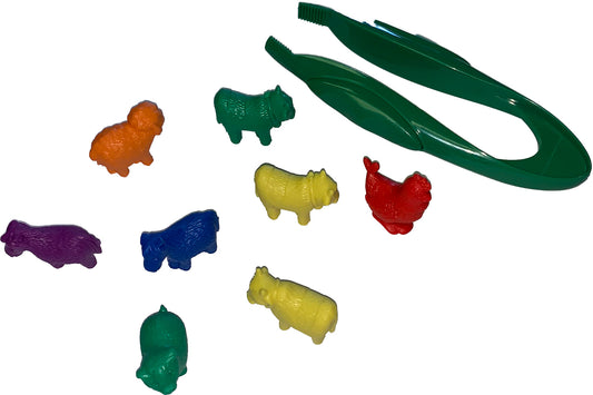 Farm Animal Counters with Tweezers - Pack of 72