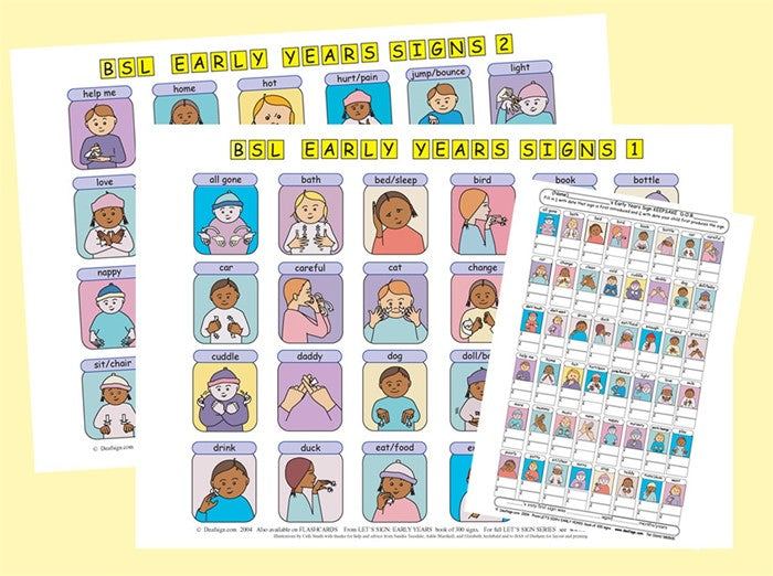 Let's Sign BSL Early Years & Baby Signs A3 Posters (Set of 2)
