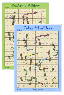 Snakes & Adders - Takes & Ladders (0-10)