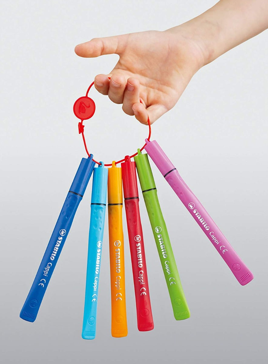 STABILO Cappi Felt-Tip Pen - Wallet of 12 Assorted Colours