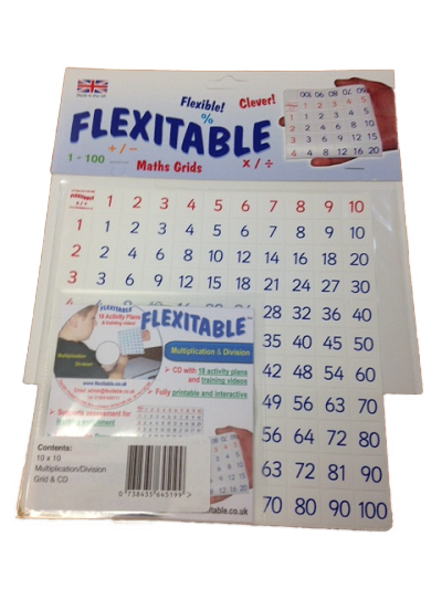 Flexitable Multiplication & Division Grid with CD (10 x 10)