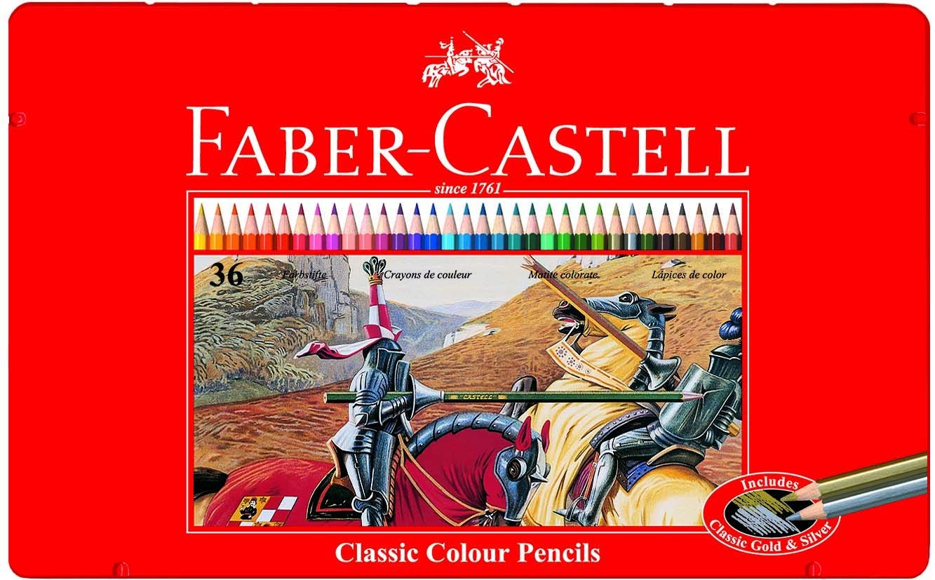 Faber-Castell 36 Classic Colour Pencils in Wooden Case