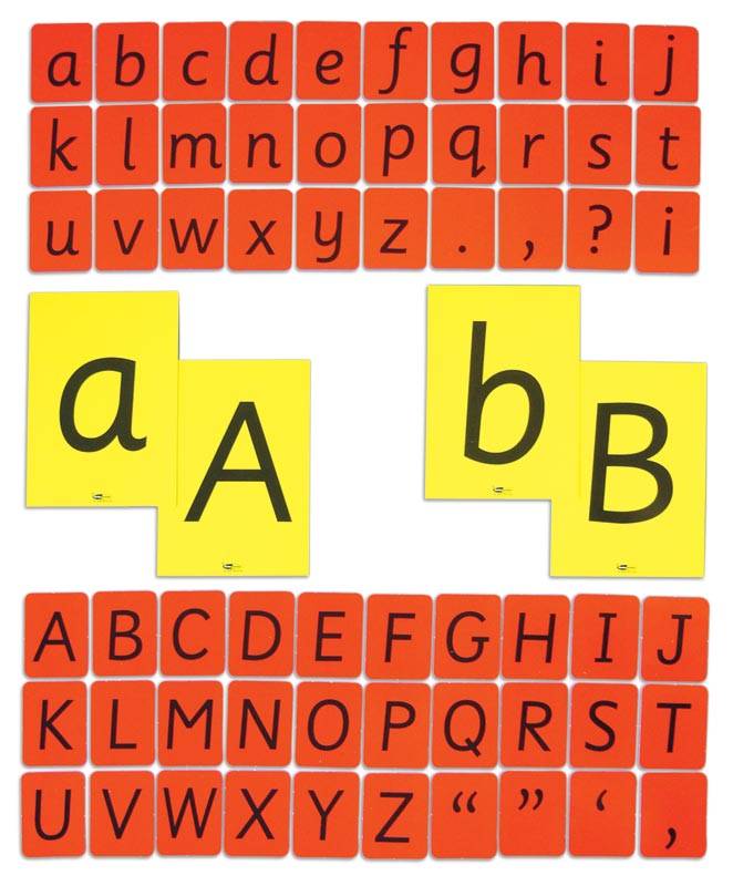 Child's Alphabet Cards - Lower Case Red