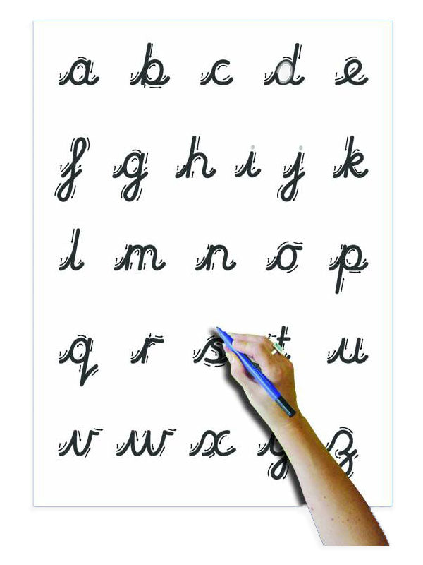 A4 Whiteboard, Pen, Erasing Felt & Bag - Cursive Letter Formation