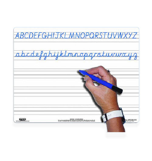 A4 Cursive Letter Formation Whiteboard, Pen, Erasing Felt & Bag